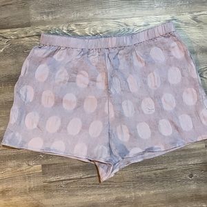 NEW Ruby and Jenna Sugar+Lips Rayon plum shorts. Elastic waist. Circle shapes.